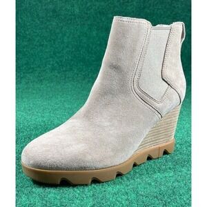 Sorel Joan Uptown Sandy Tan Chelsea Wedge Waterproof Boots Womens Sz 11